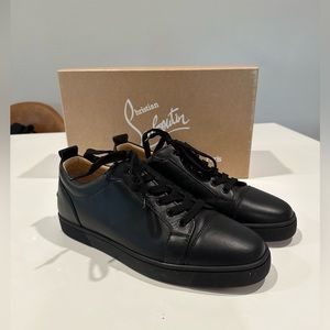 Christian Louboutin Men’s Sneakers Shoes black size 43.5 10.5 red bottom